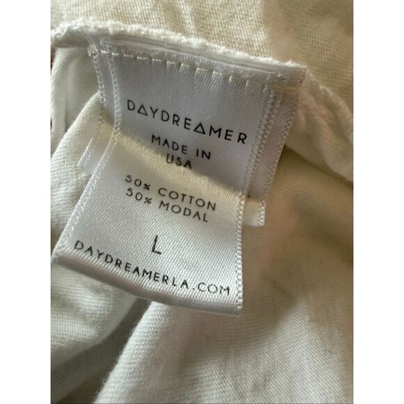 Daydreamer Women's Rolling Stones Retro Tongue Boyfriend Graphic Tee White Large - Picture 7 of 8